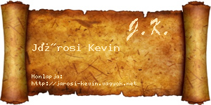 Járosi Kevin névjegykártya