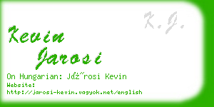 kevin jarosi business card